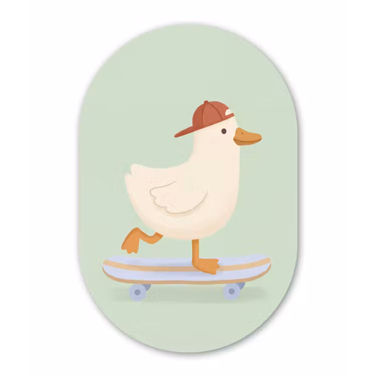 Oval - Plastic - Bird - Skateboard - Animals - Cartoon - Playful — 3