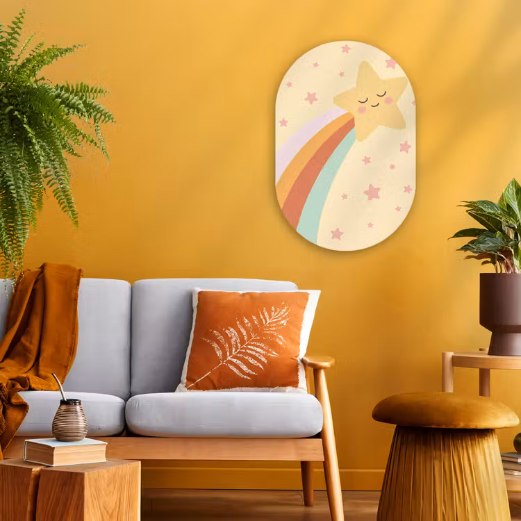 Oval - Plastic - Star - Rainbow - Night - Illustration - Pastel — 2