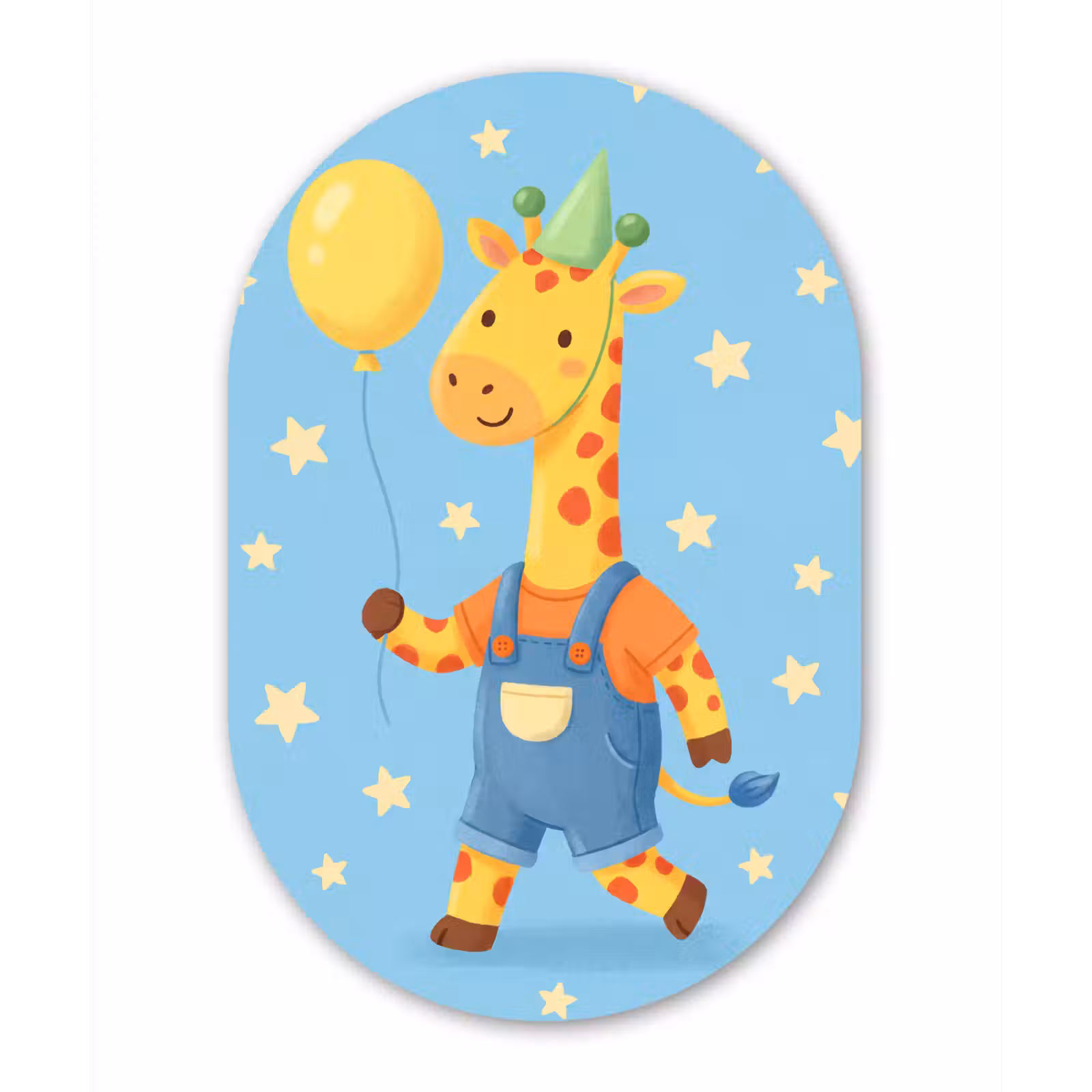 Oval - Glass - Animals - Giraffe - Balloon - Party - Children's Room — 1