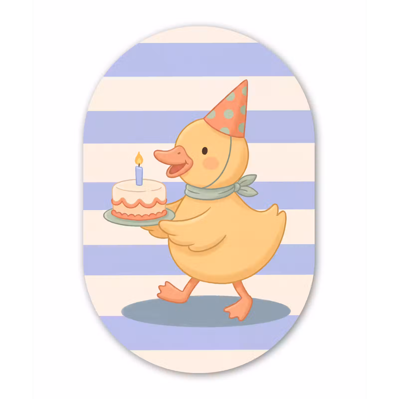 Oval - Glass - Bird - Party - Cake - Children - Illustration — 1