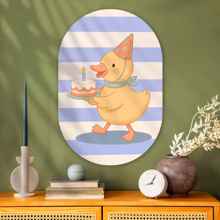 Oval - Glass - Bird - Party - Cake - Children - Illustration — 2