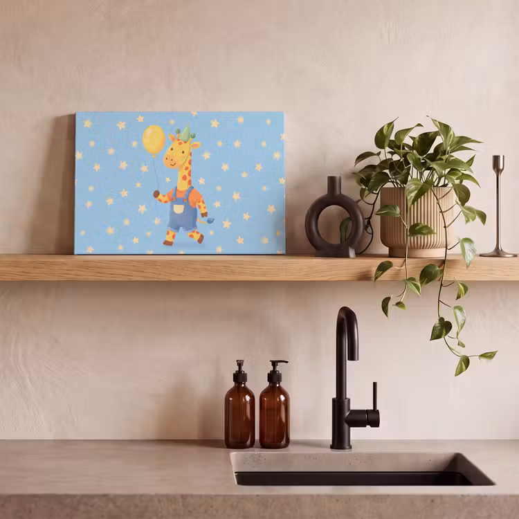 Canvas Print - Animals - Giraffe - Balloon - Party - Children's Room — 2