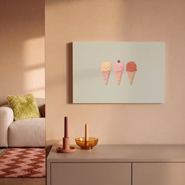 Canvas Print - Ice Cream - Cones - Food - Illustration - Cheerful — 1