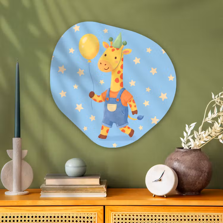 Organic - Glass - Animals - Giraffe - Balloon - Party - Children's Room — 2