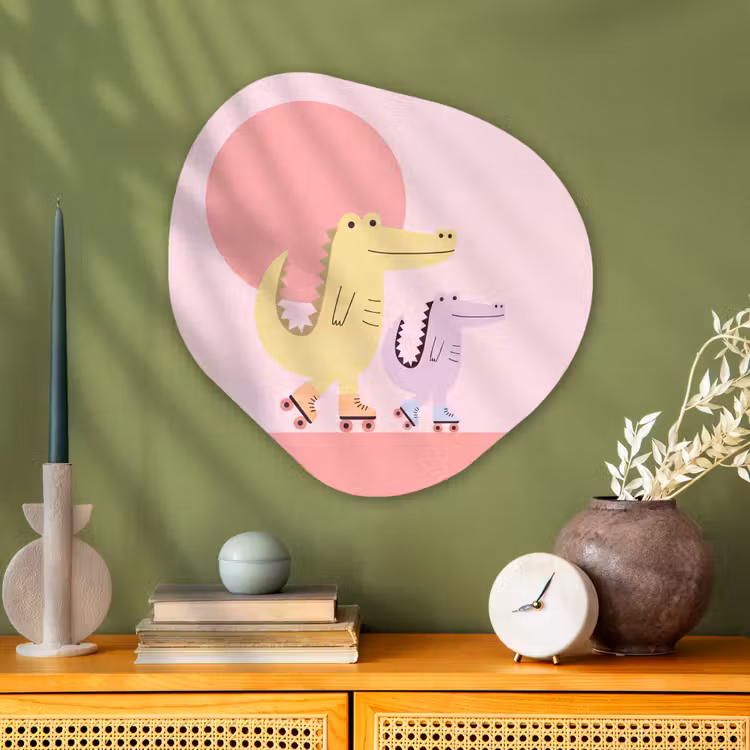 Organic - Glass - Animals - Skating - Illustration - Playful - Pink — 2