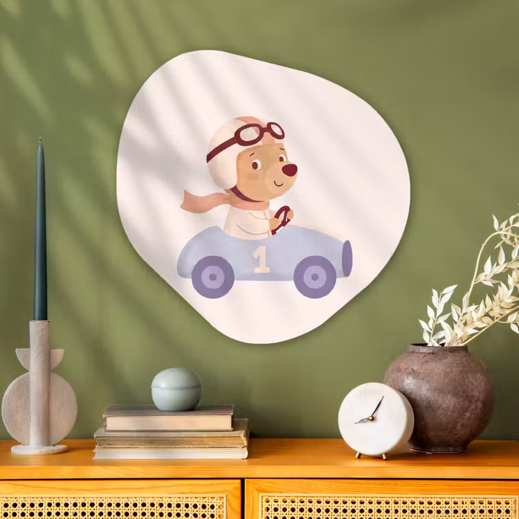 Organic - Glass - Bear - Car - Children's Room - Cartoon - Playful — 2