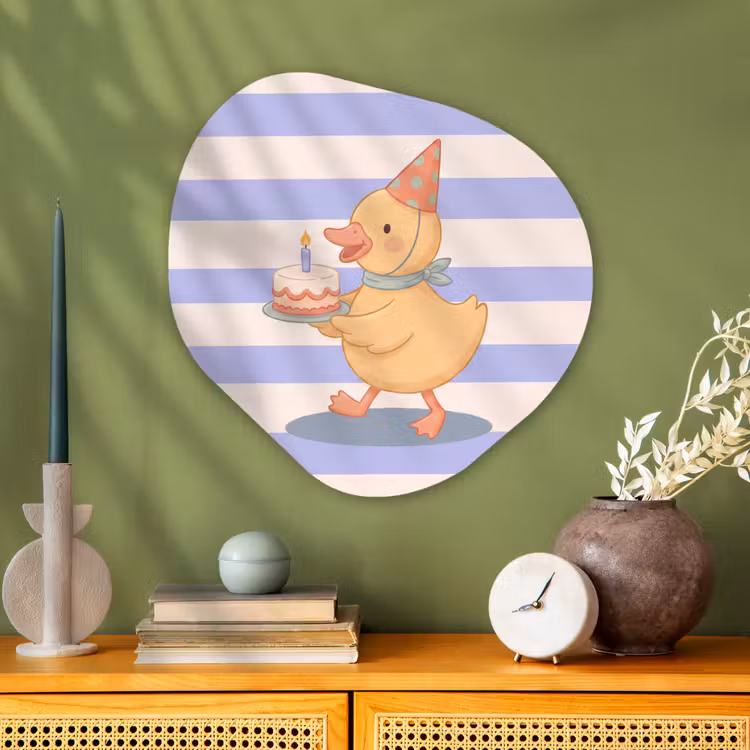 Organic - Glass - Bird - Party - Cake - Children - Illustration — 2
