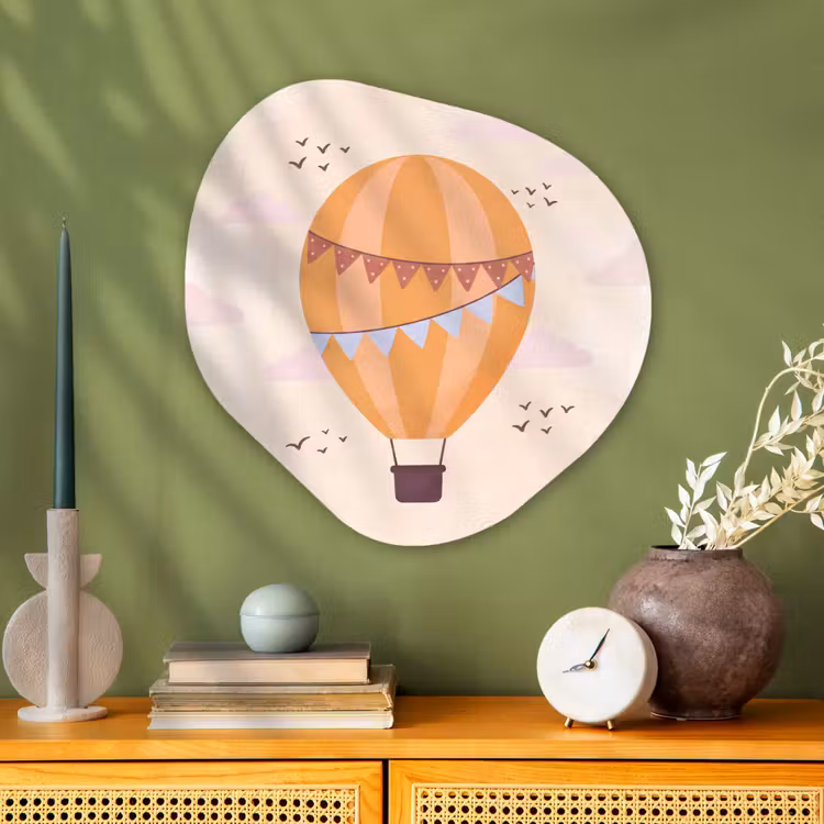 Organic - Glass - Hot Air Balloon - Garlands - Adventure - Illustration - Orange — 2