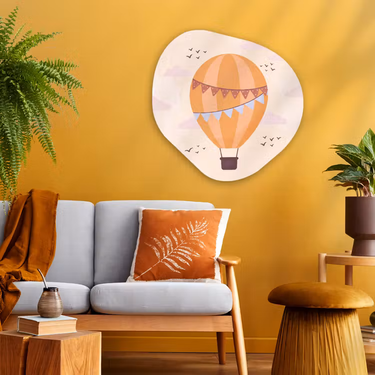 Organic - Glass - Hot Air Balloon - Garlands - Adventure - Illustration - Orange — 3