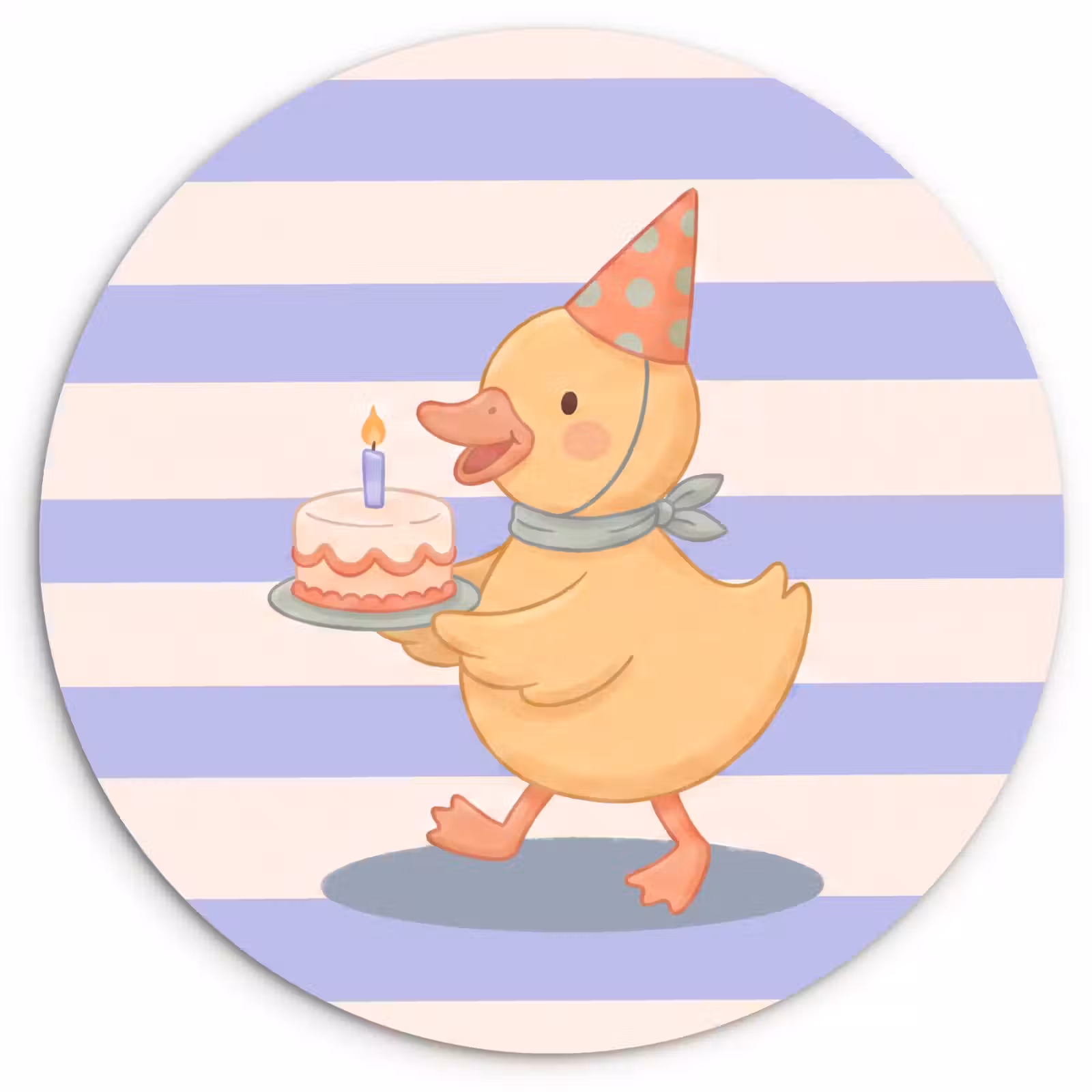 round wall art - Bird - Party - Cake - Children - Illustration — 1