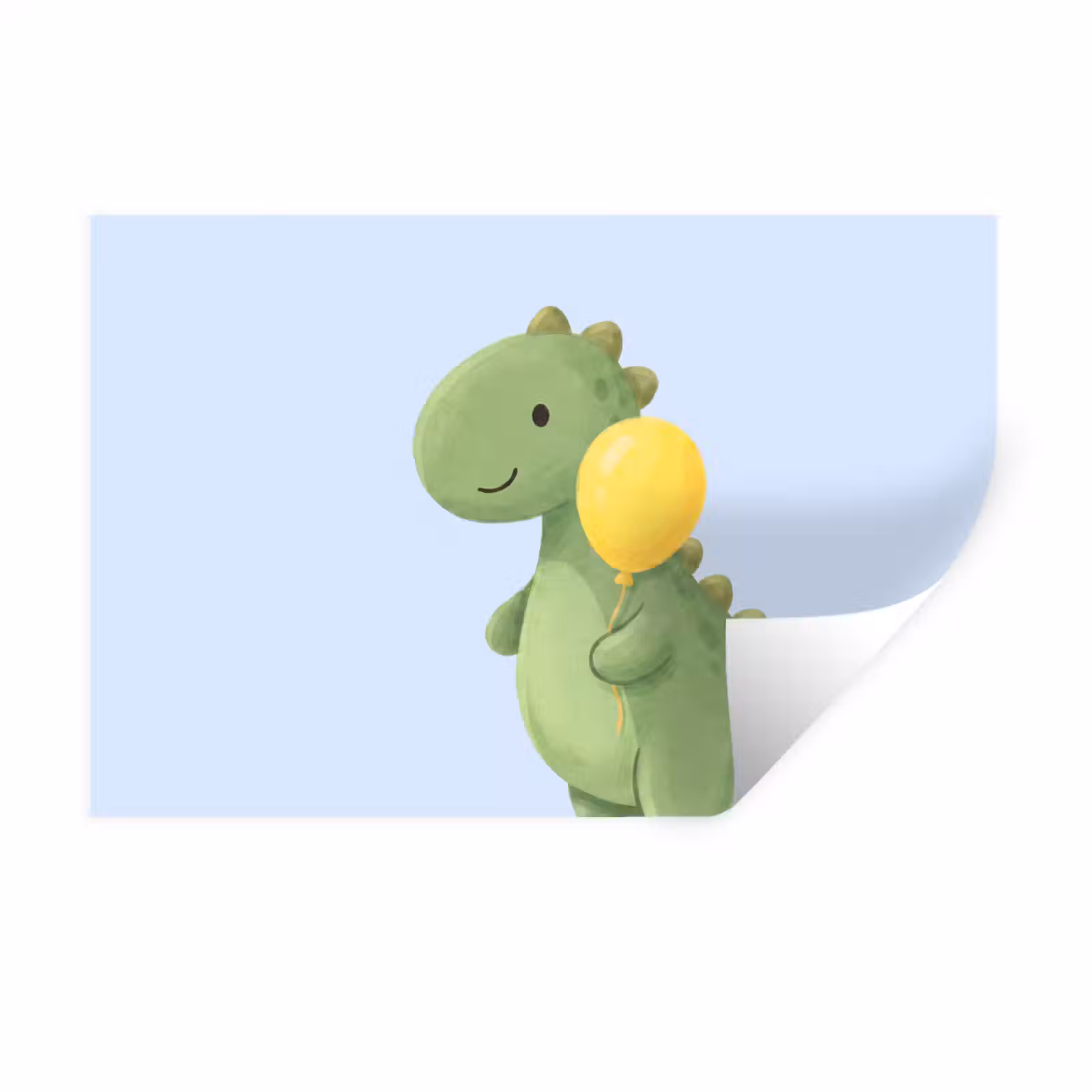 Wall Sticker - Dinosaur - Balloon - Children's Room - Illustration - Green — 1