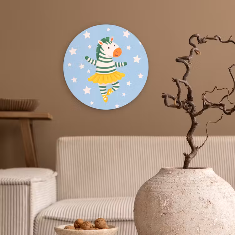 round wall art - Animals - Dance - Illustration - Children's Room - Stars — 2