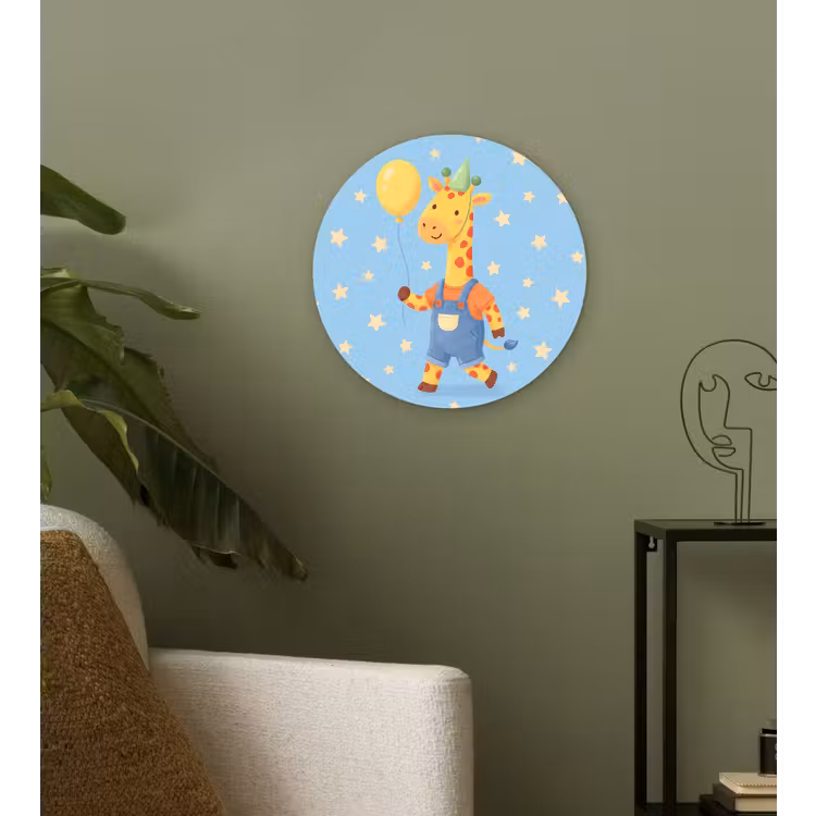 round wall art - Animals - Giraffe - Balloon - Party - Children's Room — 3
