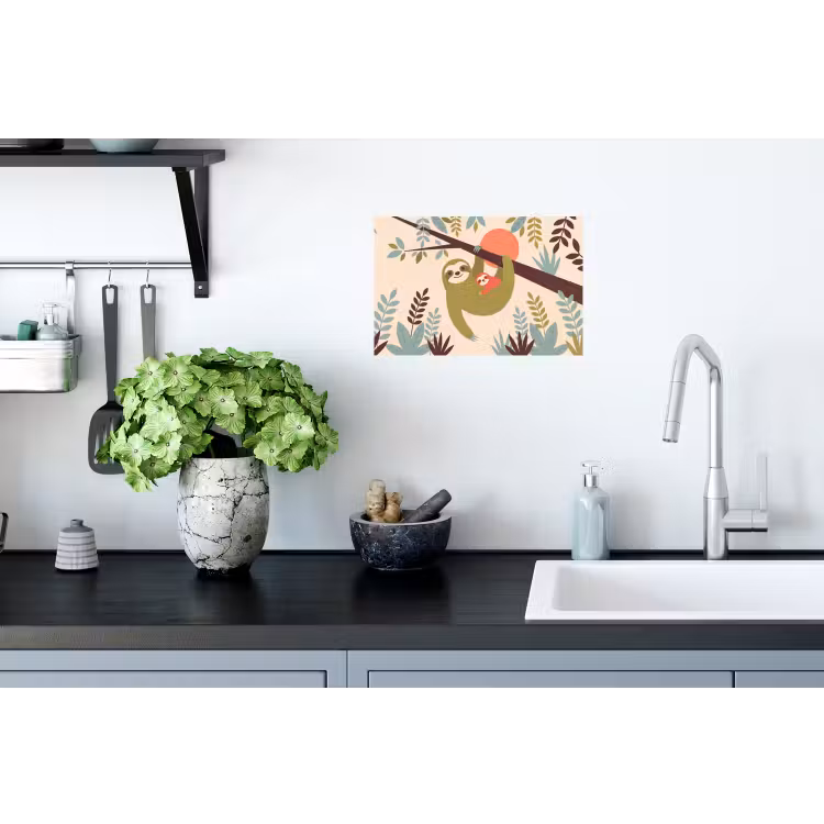Wall Sticker - Animals - Mother - Baby - Nature - Green — 2