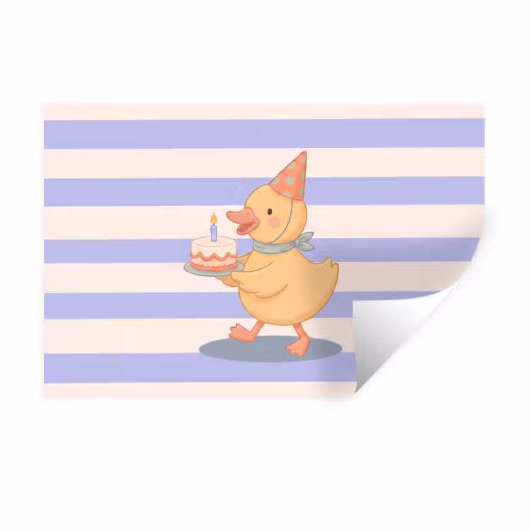 Wall Sticker - Bird - Party - Cake - Children - Illustration — 1