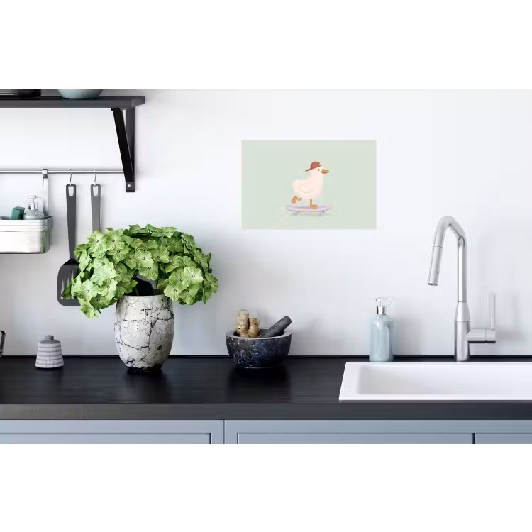 Wall Sticker - Bird - Skateboard - Animals - Cartoon - Playful — 2