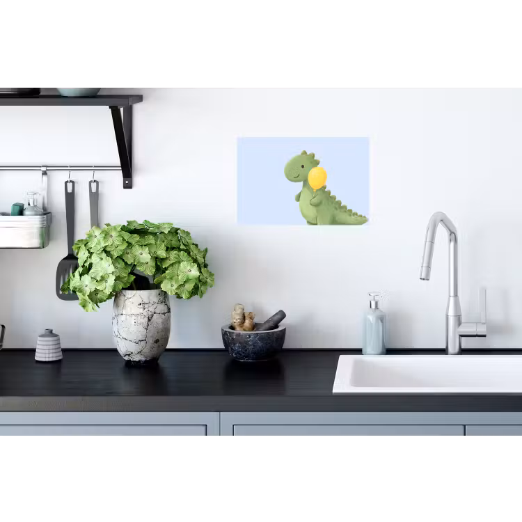Wall Sticker - Dinosaur - Balloon - Children's Room - Illustration - Green — 2