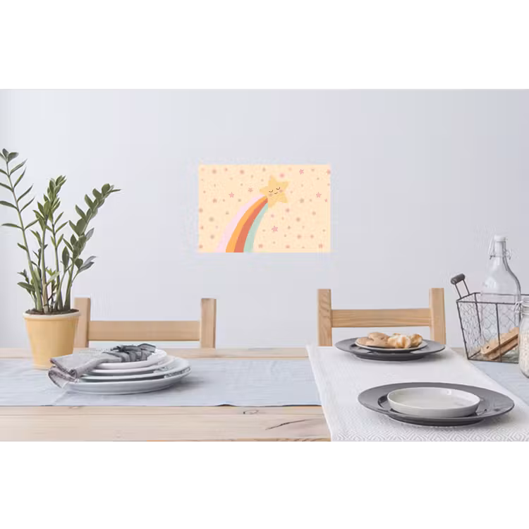 Wall Sticker - Star - Rainbow - Night - Illustration - Pastel — 3