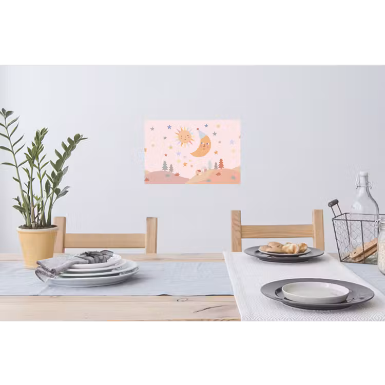 Wall Sticker - Sun - Moon - Stars - Children's Room - Pastel — 3