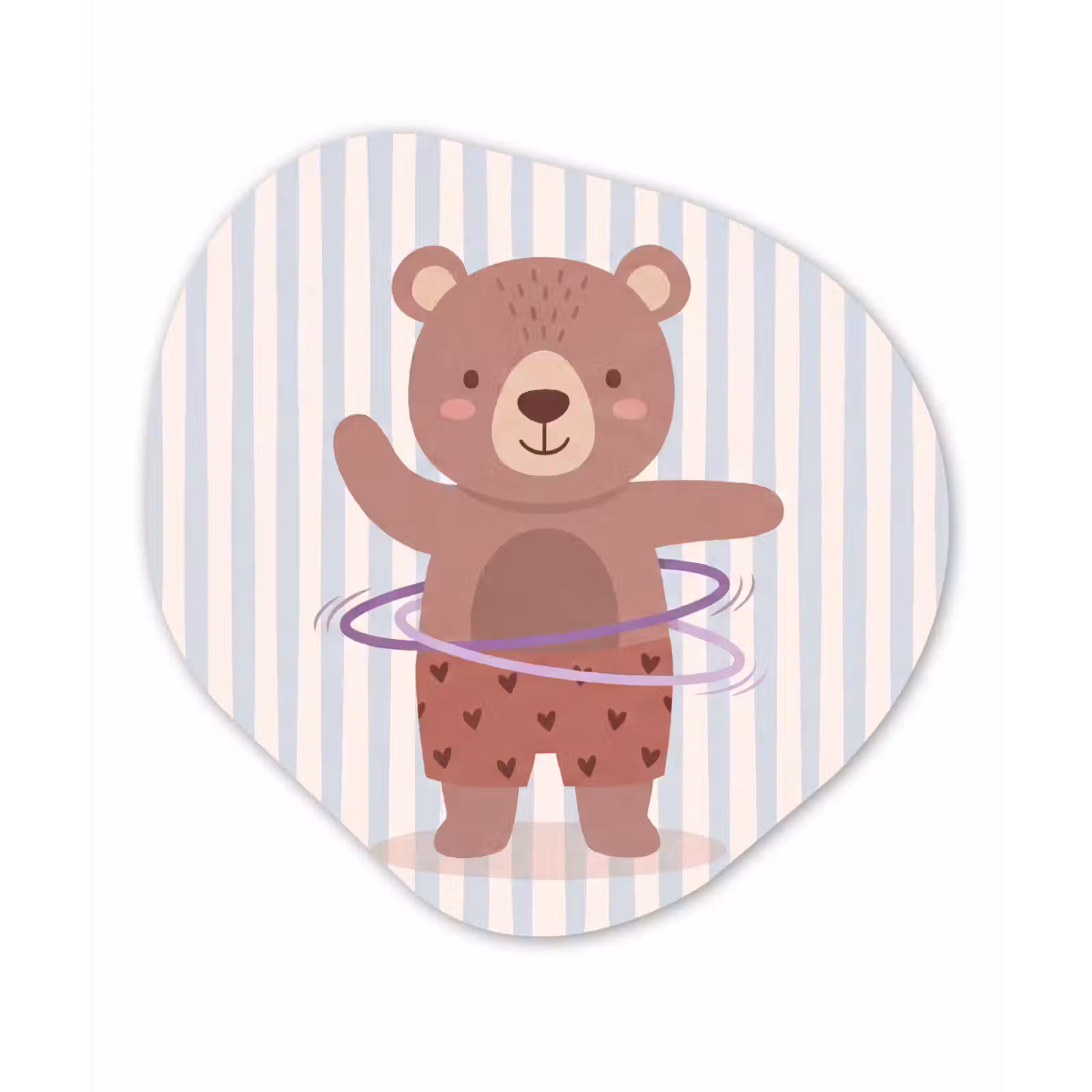 Organic - Forex - Bear - Hoop - Children's Room - Illustration - Brown — 1