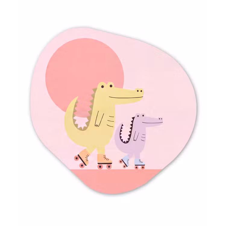 Organic - Forex - Animals - Skating - Illustration - Playful - Pink — 1
