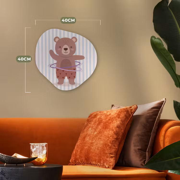 Organic - Forex - Bear - Hoop - Children's Room - Illustration - Brown — 4