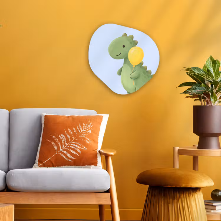 Organic - Forex - Dinosaur - Balloon - Children's Room - Illustration - Green — 3