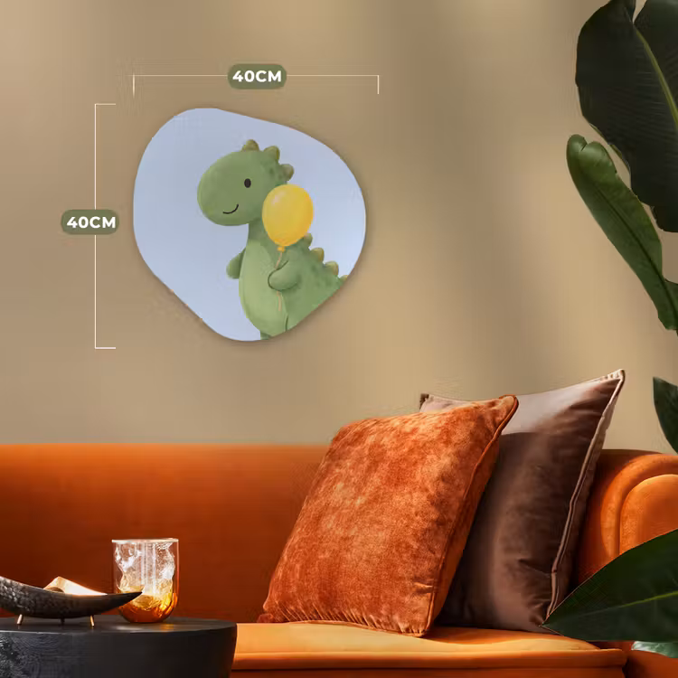 Organic - Forex - Dinosaur - Balloon - Children's Room - Illustration - Green — 4