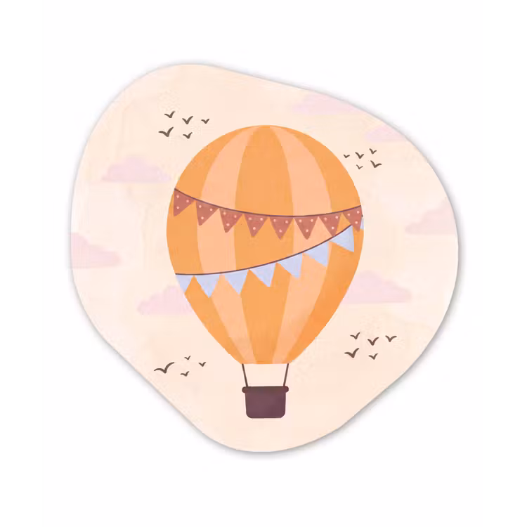 Organic - Forex - Hot Air Balloon - Garlands - Adventure - Illustration - Orange — 1