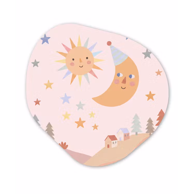 Organic - Forex - Sun - Moon - Stars - Children's Room - Pastel — 1