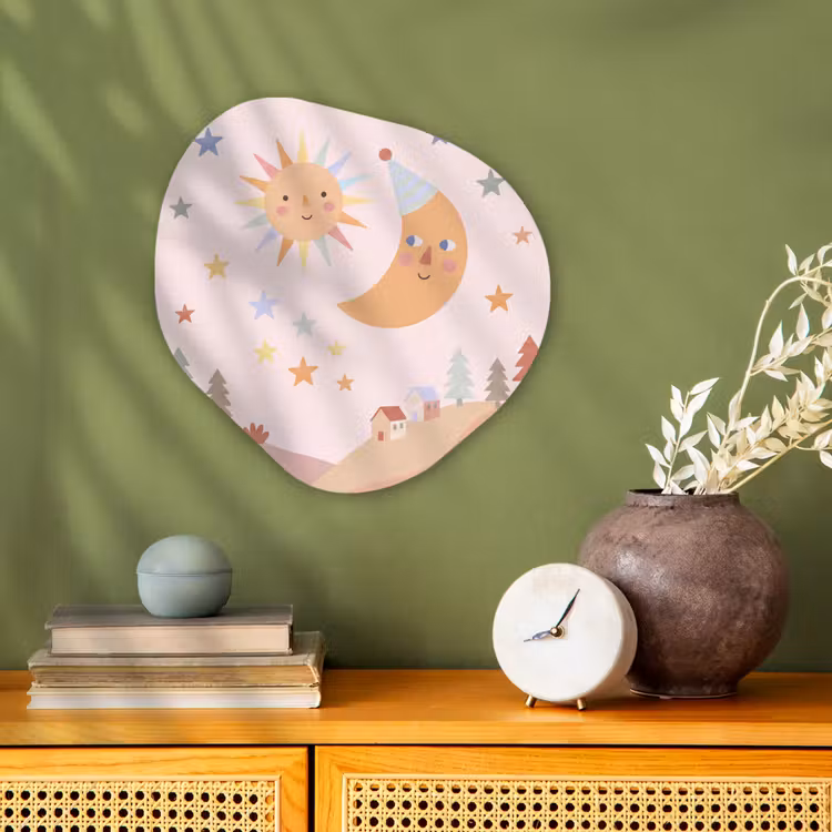 Organic - Forex - Sun - Moon - Stars - Children's Room - Pastel — 2