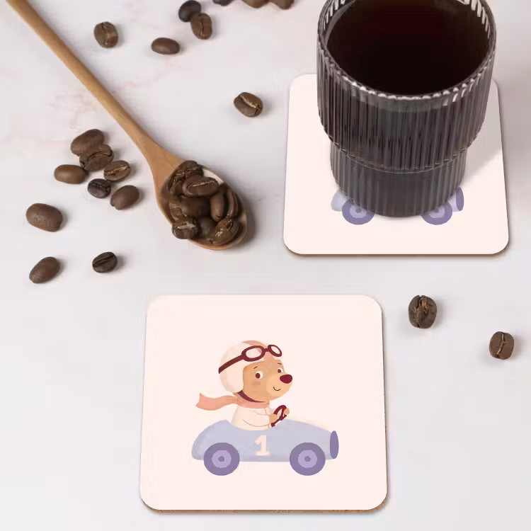 Coaster - Bear - Car - Children's Room - Cartoon - Playful — 4
