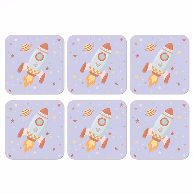 Coaster - Rocket - Space - Planet - Illustration — 1