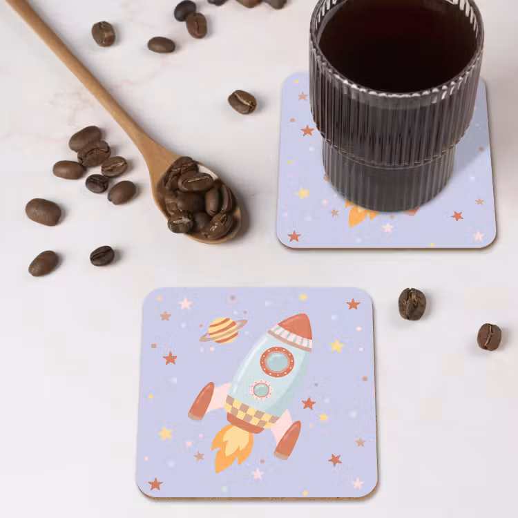 Coaster - Rocket - Space - Planet - Illustration — 4