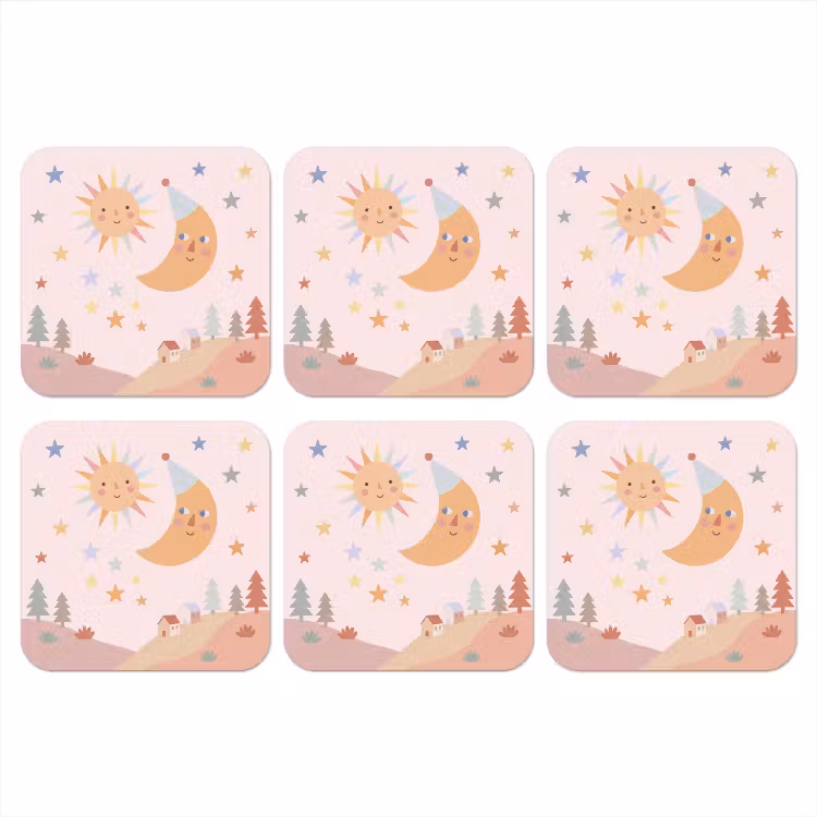 Coaster - Sun - Moon - Stars - Children's Room - Pastel — 1