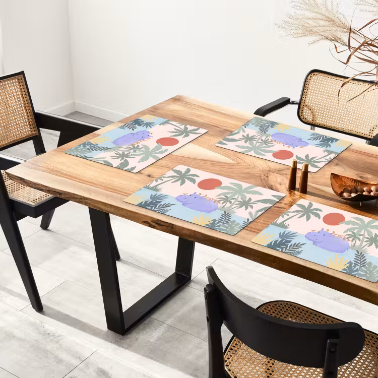 Placemat - 6 pieces - Animals - Bird - Water - Nature - Illustration — 4