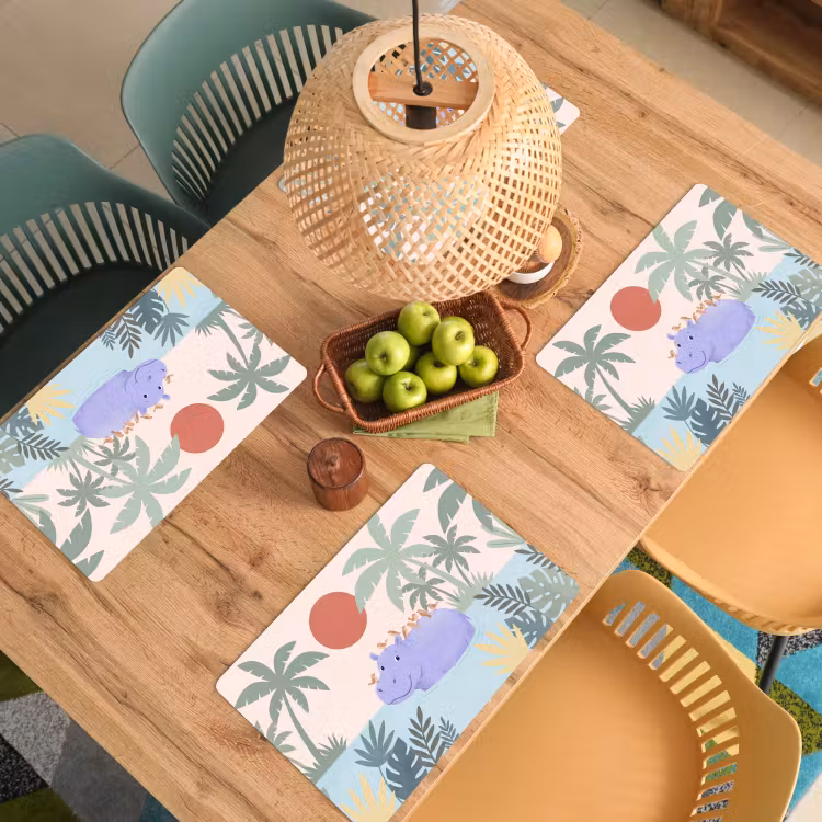 Placemat - 6 pieces - Animals - Bird - Water - Nature - Illustration — 5