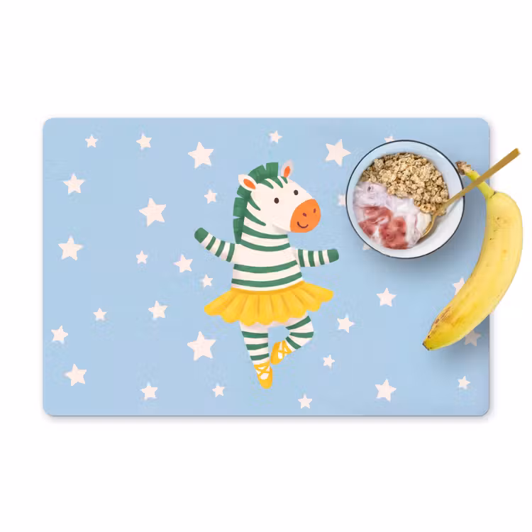 Placemat - 6 pieces - Animals - Dance - Illustration - Children's Room - Stars — 1