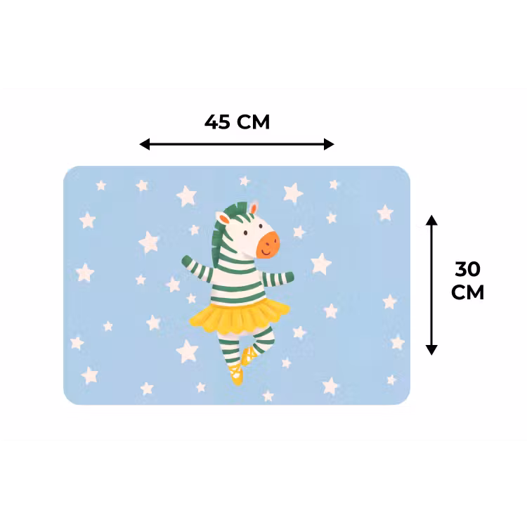Placemat - 6 pieces - Animals - Dance - Illustration - Children's Room - Stars — 3