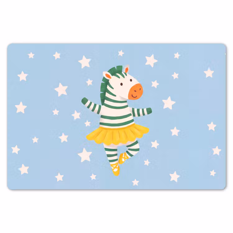 Placemat - 6 pieces - Animals - Dance - Illustration - Children's Room - Stars — 6