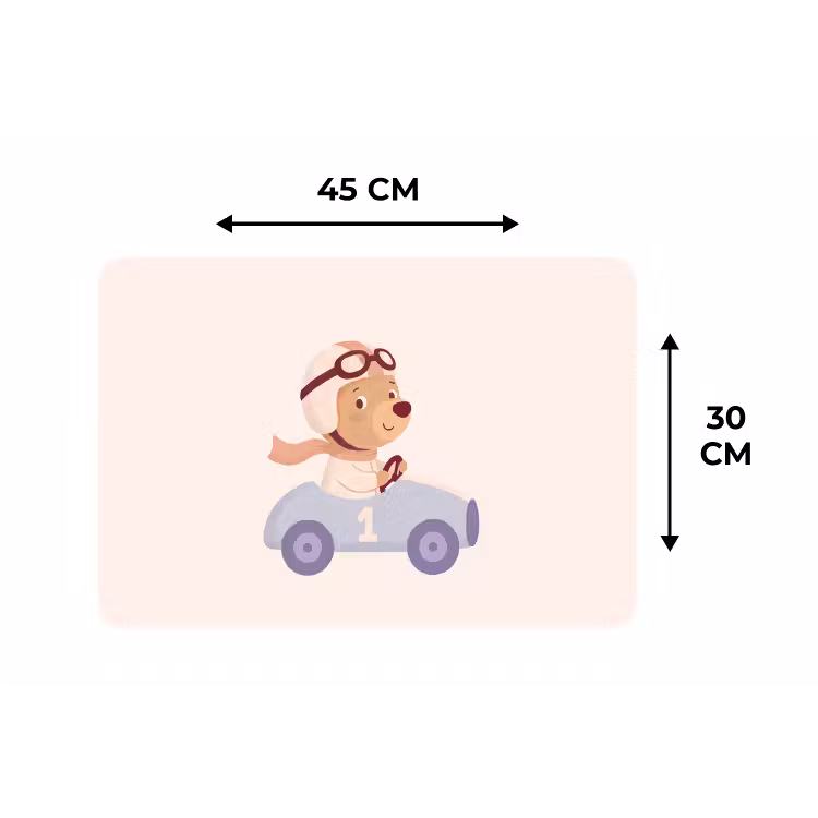 Placemat - 6 pieces - Bear - Car - Children's Room - Cartoon - Playful — 3
