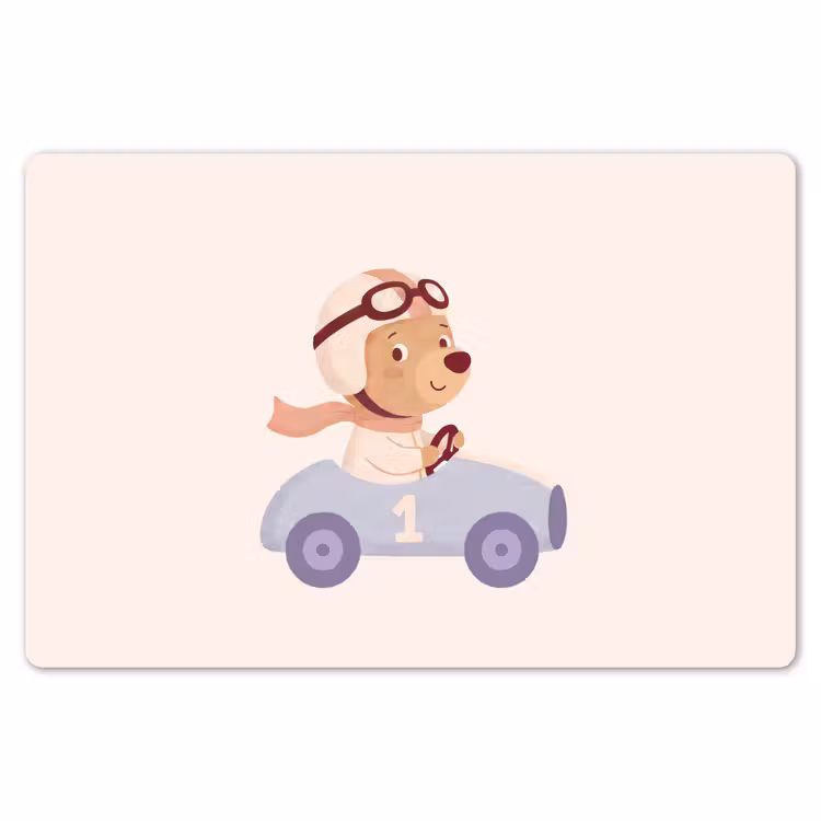 Placemat - 6 pieces - Bear - Car - Children's Room - Cartoon - Playful — 6