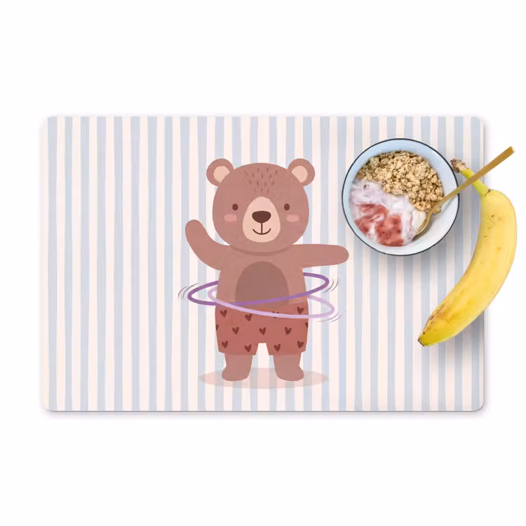 Placemat - 6 pieces - Bear - Hoop - Children's Room - Illustration - Brown — 1
