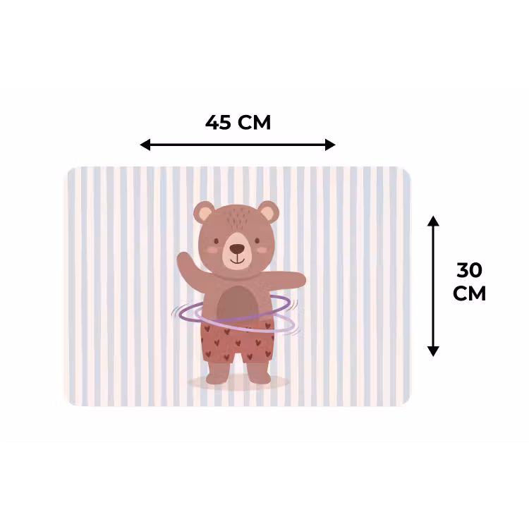 Placemat - 6 pieces - Bear - Hoop - Children's Room - Illustration - Brown — 3