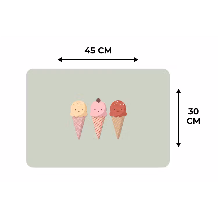Placemat - 6 pieces - Ice Cream - Cones - Food - Illustration - Cheerful — 3