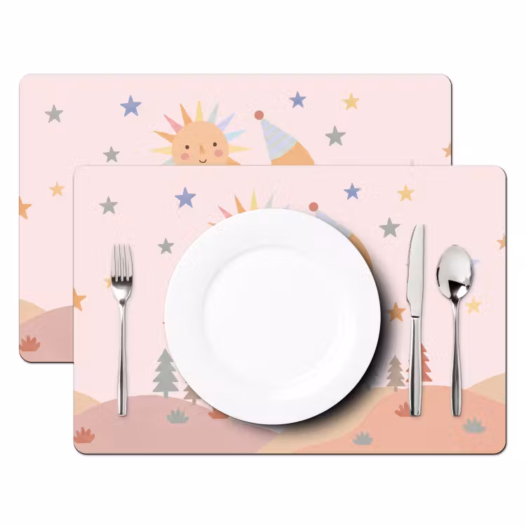 Placemat - 6 pieces - Sun - Moon - Stars - Children's Room - Pastel — 2