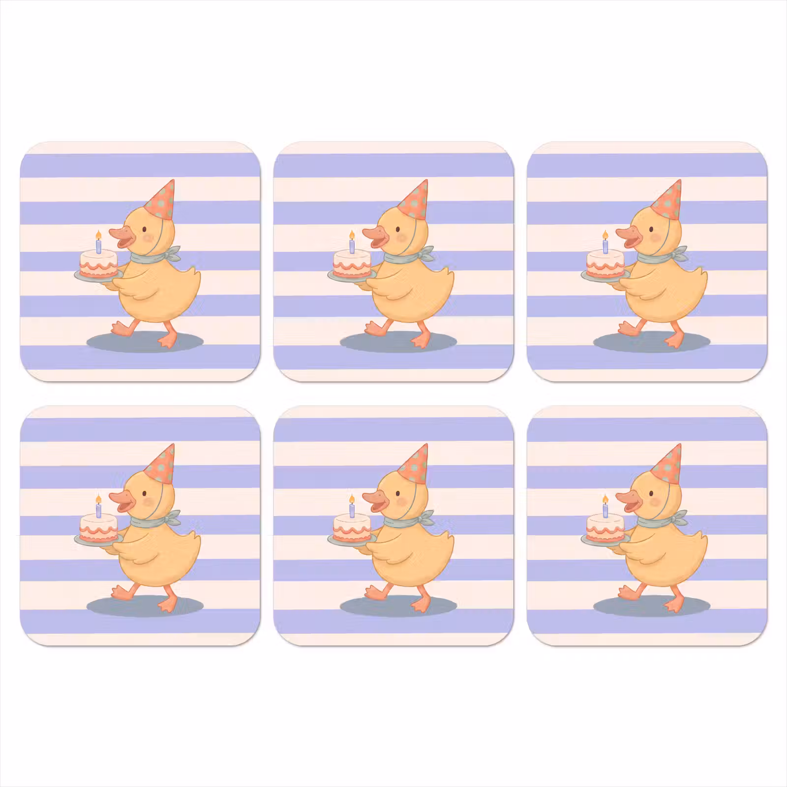 Coaster - Bird - Party - Cake - Children - Illustration — 1