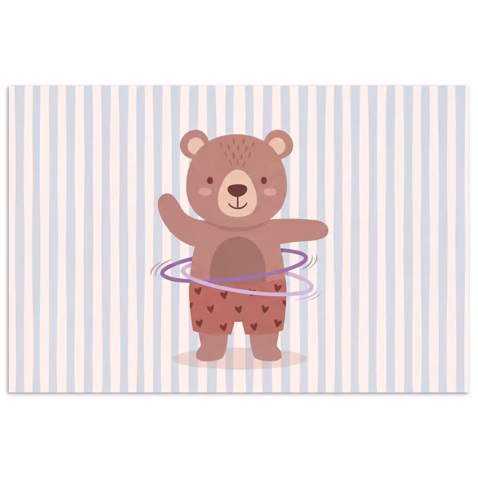 Poster - Bear - Hoop - Children's Room - Illustration - Brown — 1