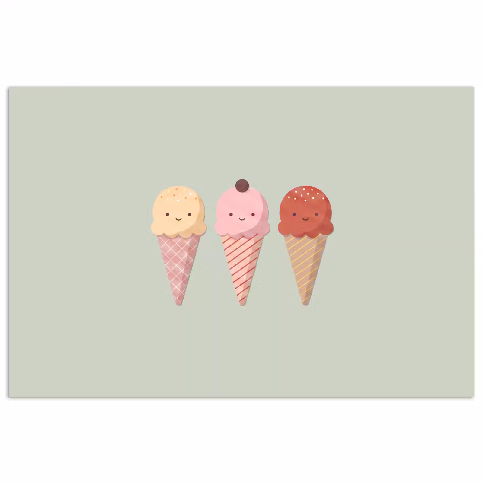 Poster - Ice Cream - Cones - Food - Illustration - Cheerful — 1
