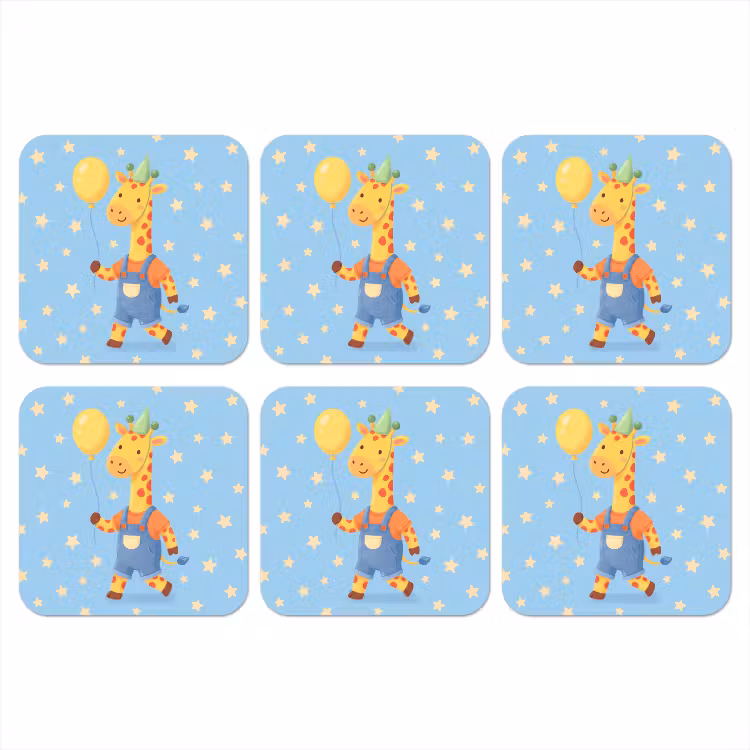 Coaster - Animals - Giraffe - Balloon - Party - Children's Room — 1